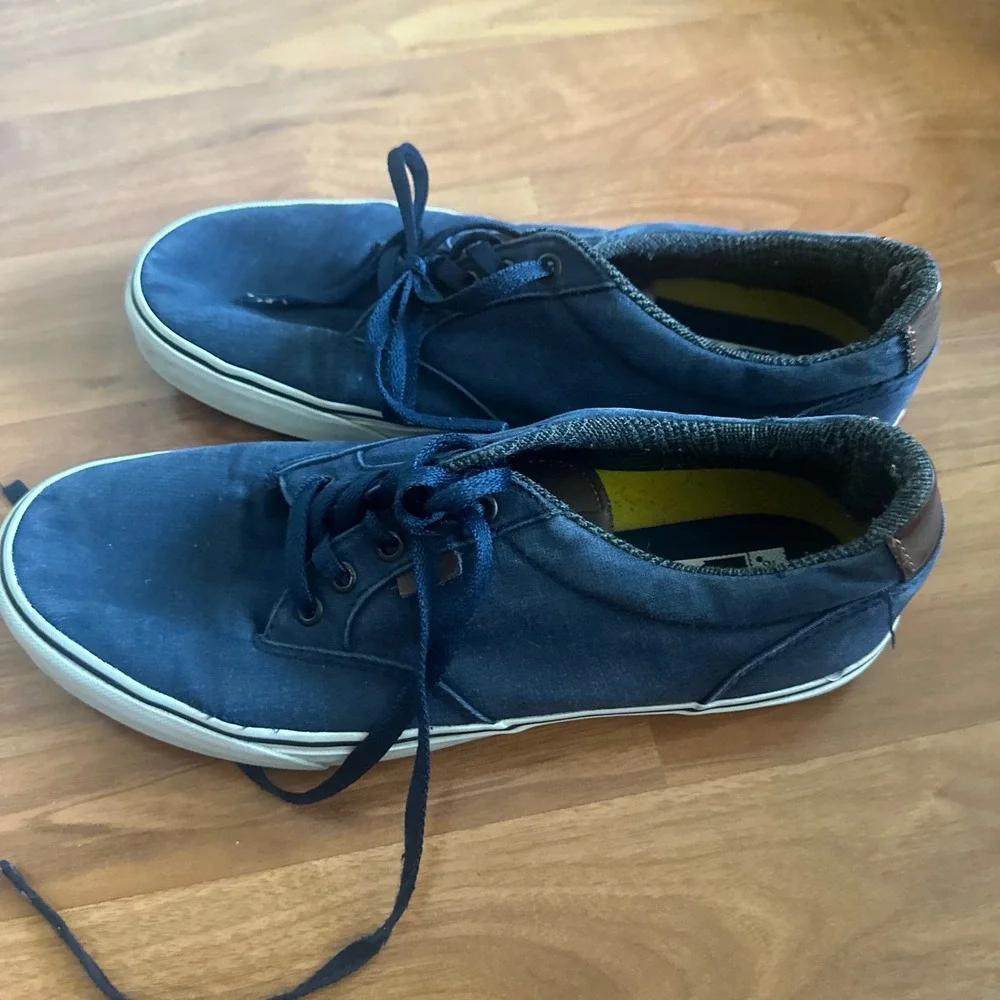 Vans‎ Chukkas Navy Blue Canvas Ortholite Mens Skate Shoes Size 10.5